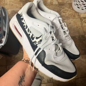 Nike White and Black Air Max Athletic Shoes